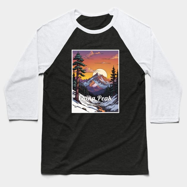 China peak ski California usa Baseball T-Shirt by UbunTo